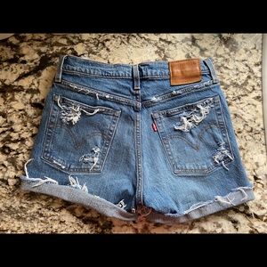 Levi Wedgie Cut Off High Waist Shorts